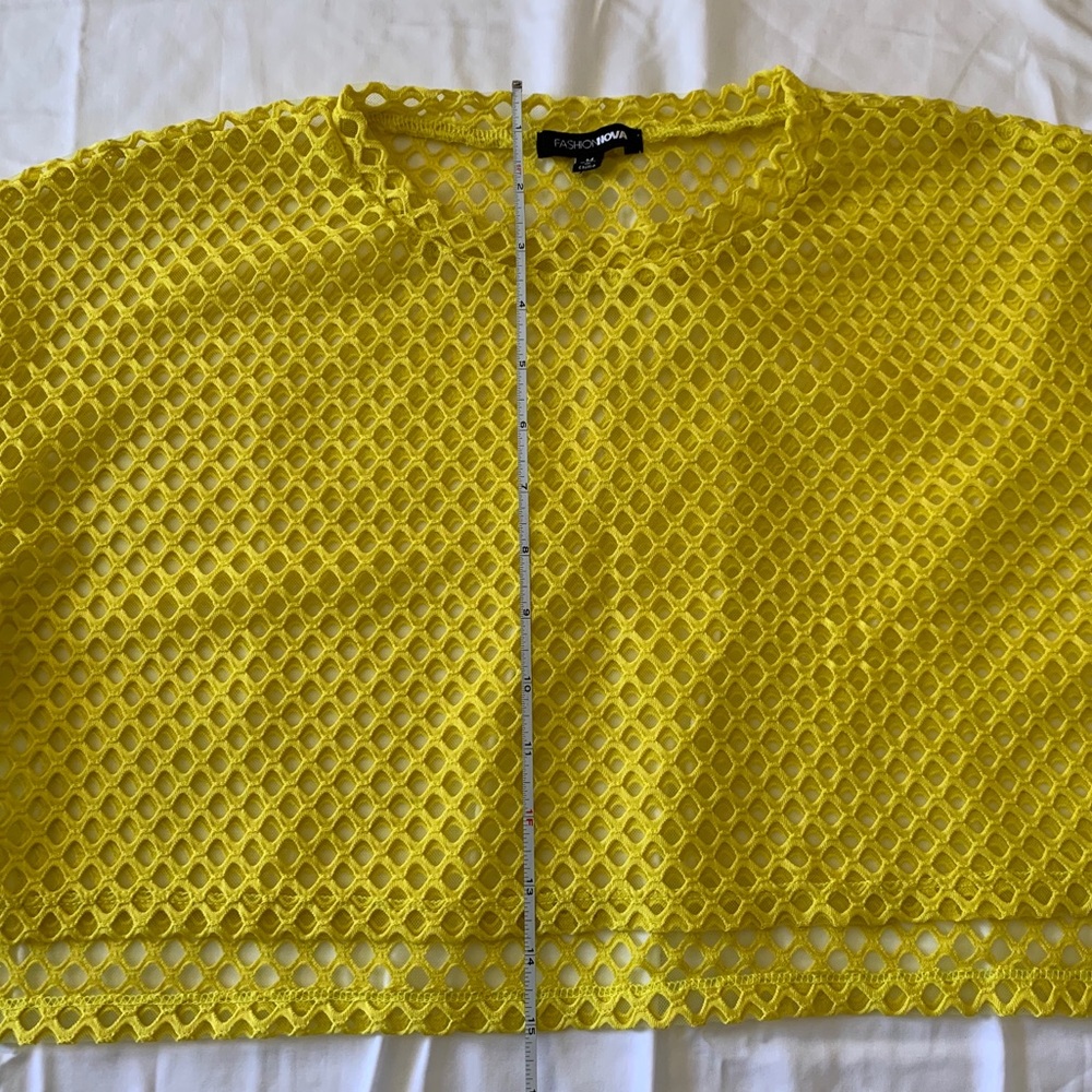Yellow Fashion Nova Crop Top